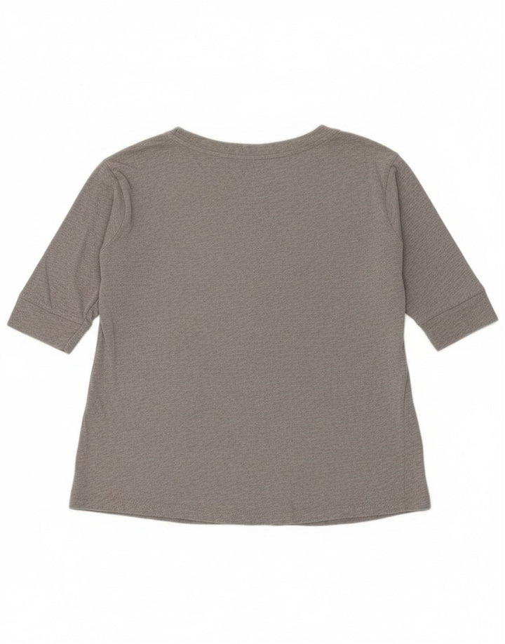 Champion Heritage Fit Top gráfico para mujer, manga 3/4, UK 44, gris medio