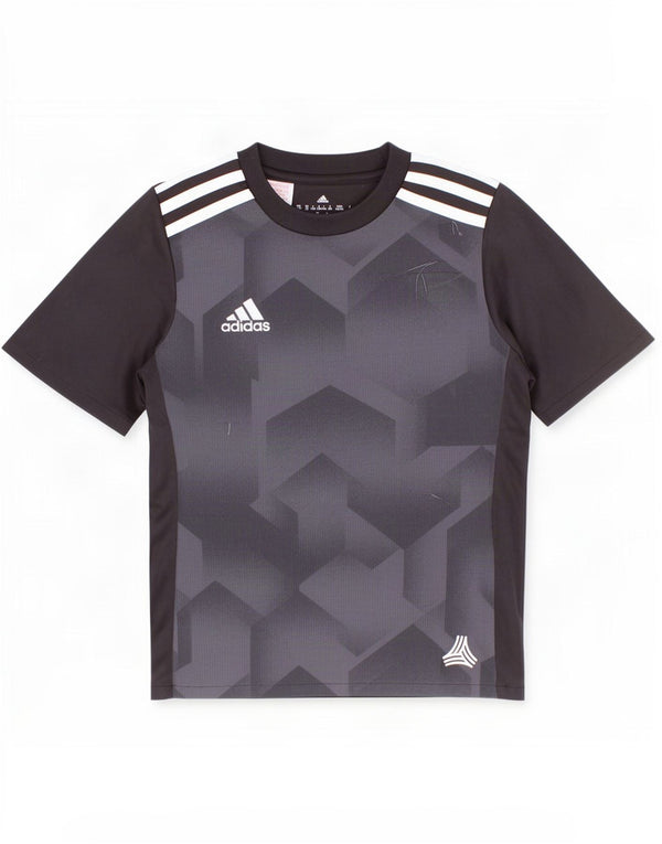 Adidas Chicos Climalite Camiseta Top 7-8 Años Negro Geométrico Poliéster
