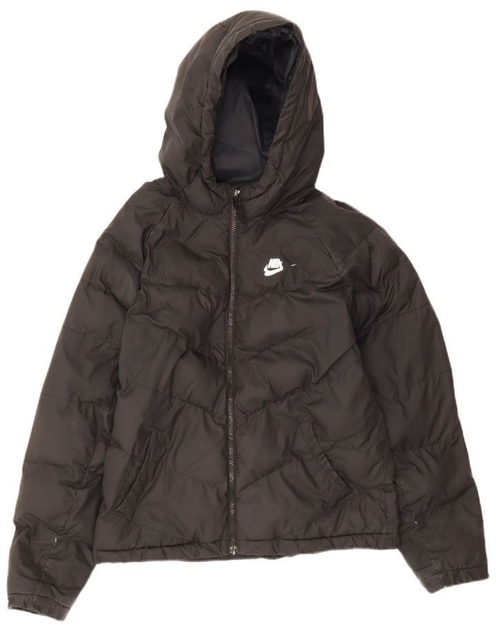 Nike Chaqueta acolchada con capucha para niño 13-14 años XL Negro Poliéster