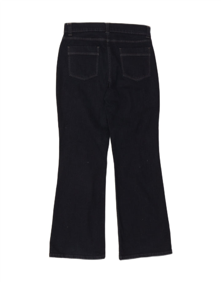 Marks & Spencer Vaqueros cortos con corte de bota para mujer UK 10 Small W27 L28 Azul marino