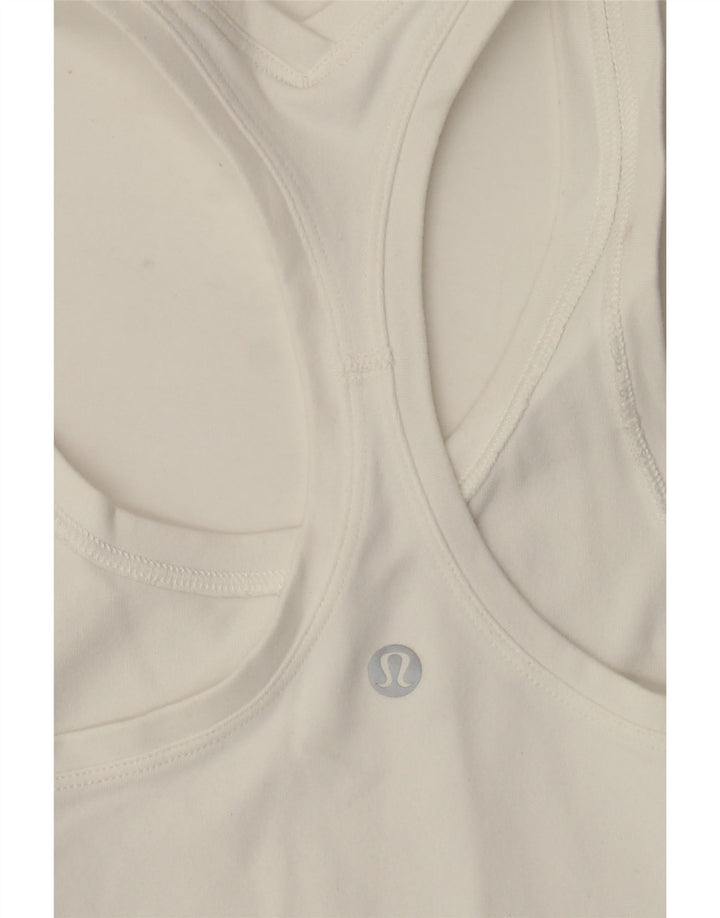 Lululemon Camiseta sin mangas para mujer UK 4 XS Blanco