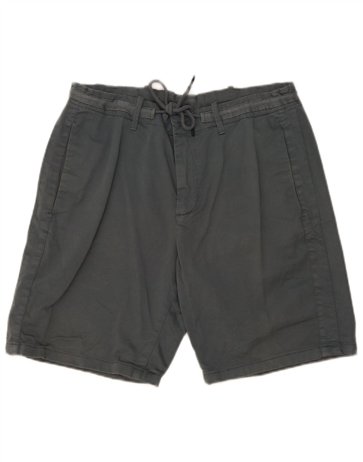Zara Mens Chino Shorts EU 44 Large W34 Gris Algodón