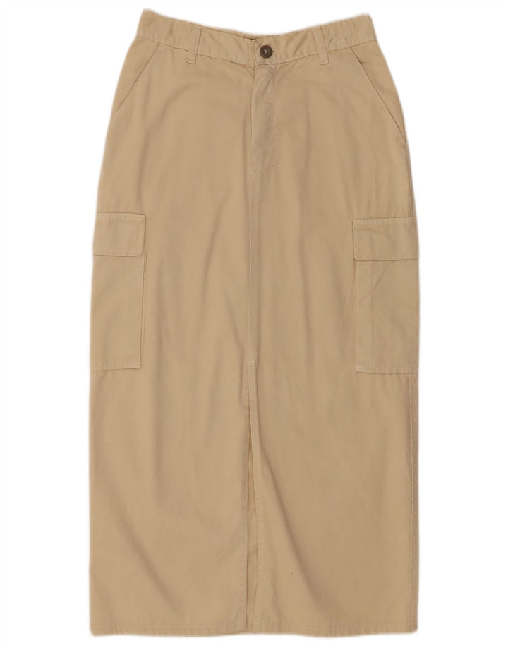 Roy Rogers Maxi Falda Cargo para Mujer W28 Algodón Beige Medio