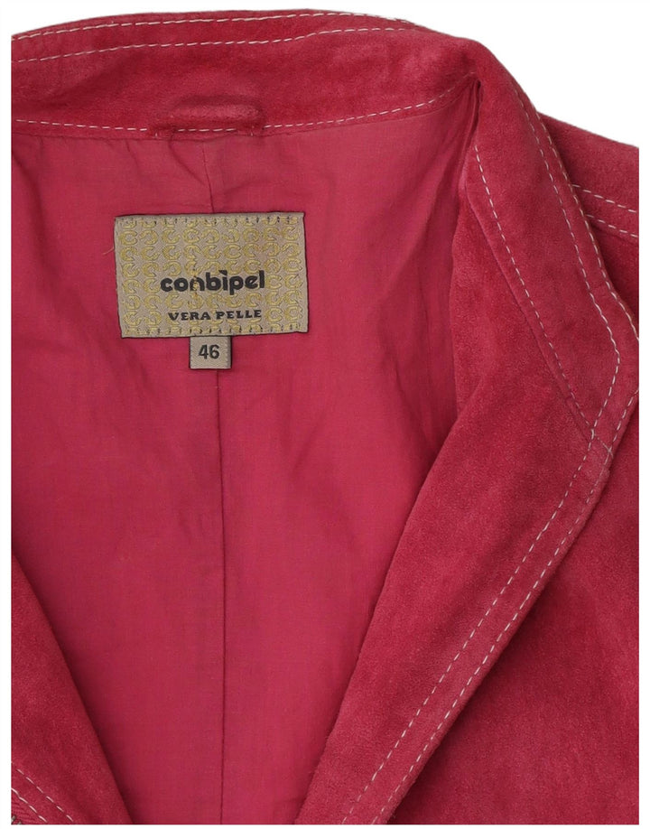 Conbipel Chaqueta de ante para mujer IT 46 Cuero rosa grande