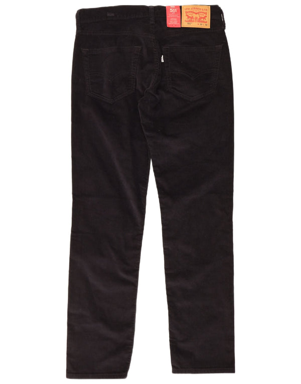 Levi's Pantalón de pana ajustado 511 para hombre W32 L32 Algodón negro