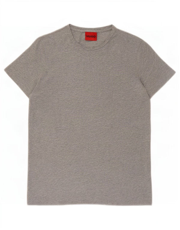 Hugo Boss Hombre Camiseta Top Gris Medio