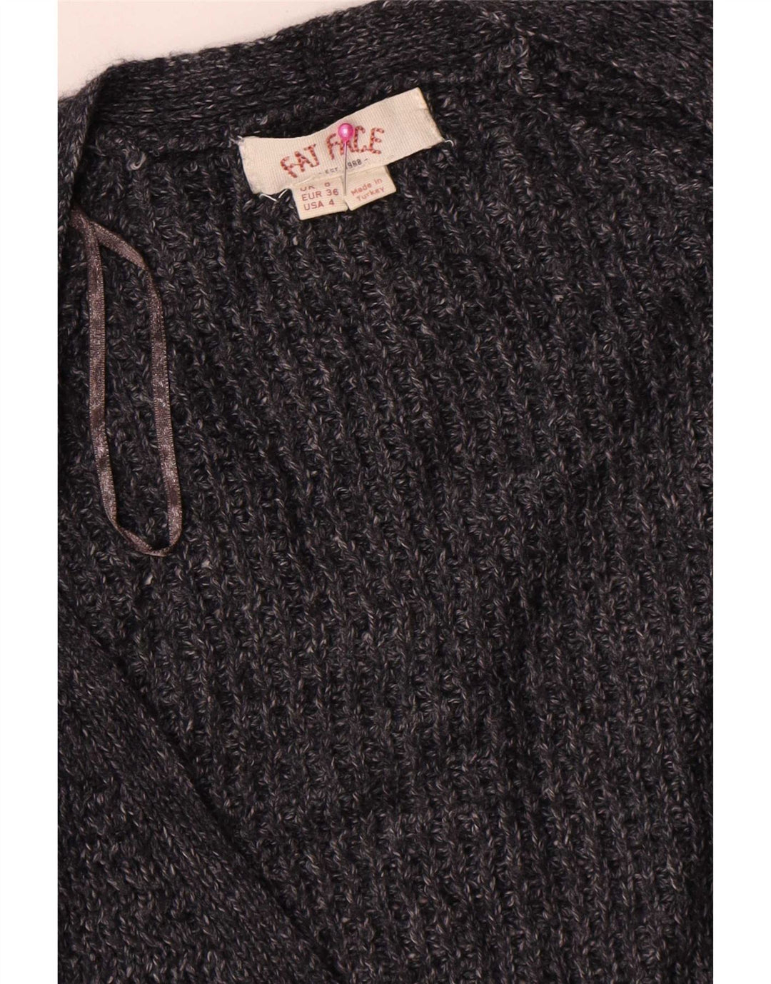 Cárdigan extragrande y largo para mujer de Fat Face UK 8 Small Gris Acrílico