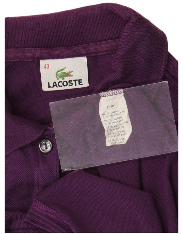 Polo Lacoste Mujer Talla 40 Medio Algodón Púrpura
