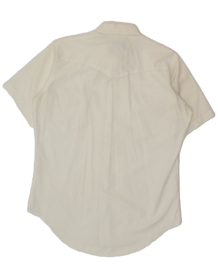 WRANGLER Camisa de manga corta para hombre Talla 16 Grande Algodón blanco