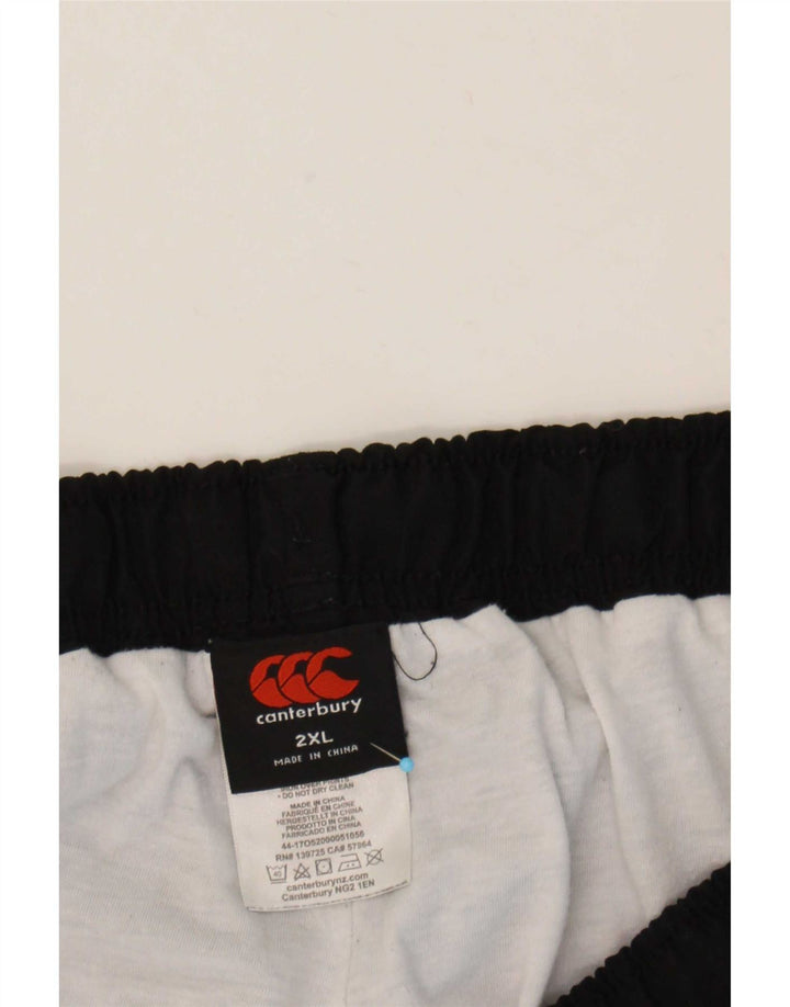 Canterbury Pantalones cortavientos gráficos para hombre 2XL Poliéster negro