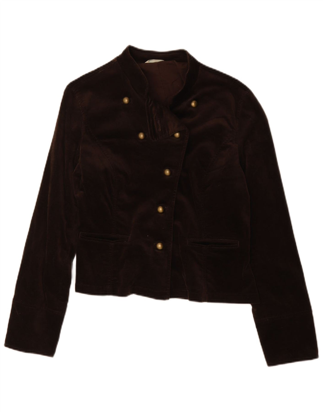 Marks & Spencer Chaqueta Blazer de Terciopelo con 5 Botones para Mujer UK 44 Marrón Medio