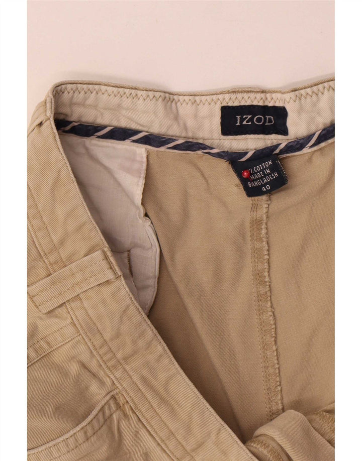 Izod Shorts Cargo Hombre W40 XL Algodón Beige
