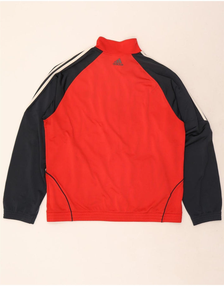 Adidas - Chaqueta de chándal para hombre, talla 42/44, poliéster color rojo grande