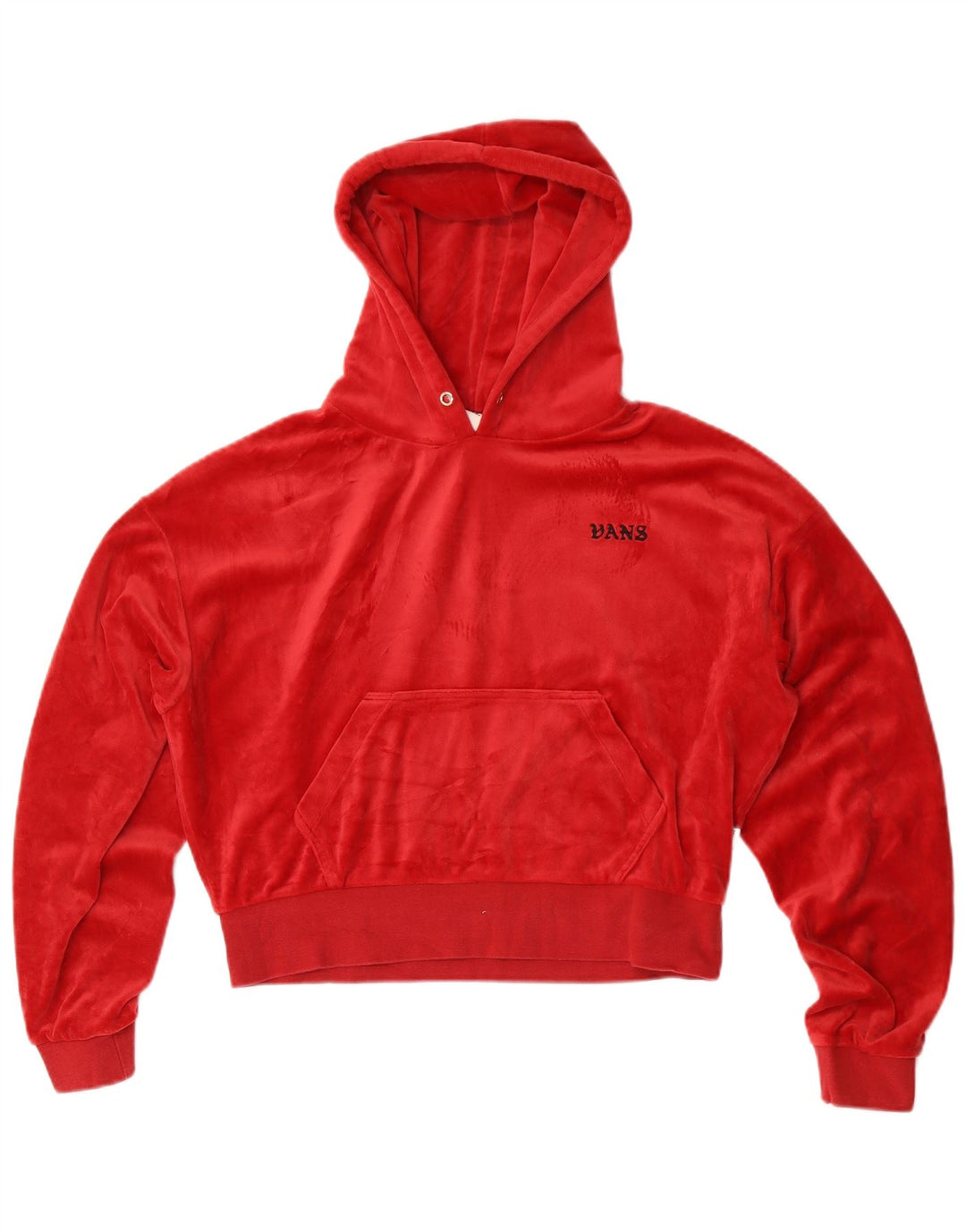 Vans Mujer Velour Oversize Sudadera con capucha Jumper UK 10 Small Rojo Poliéster