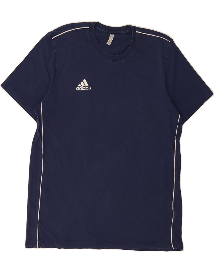 ADIDAS Mens T-Shirt Top XL Navy Blue Vintage Adidas and Second-Hand Adidas from Messina Hembry 