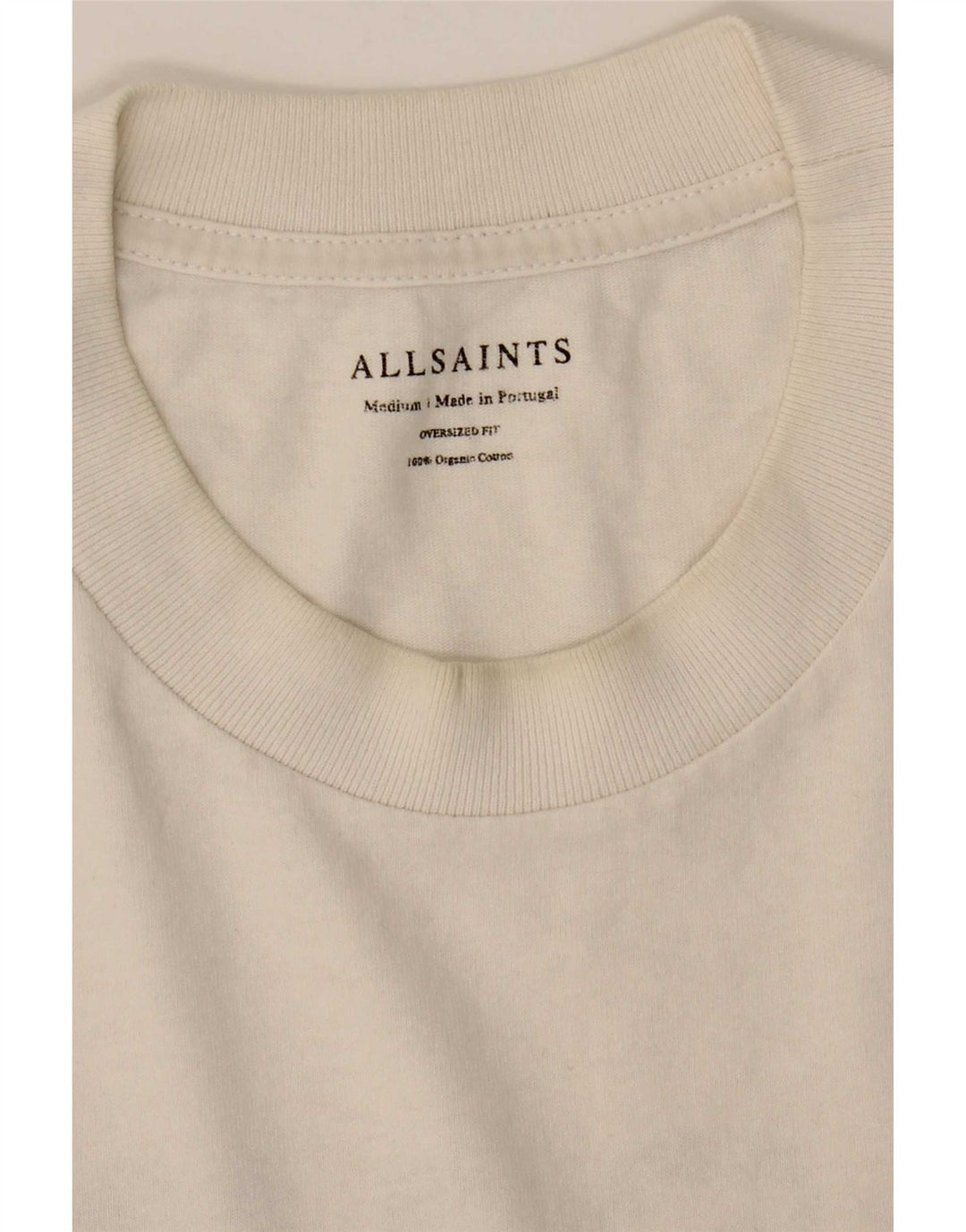 All Saints Camiseta con gráfico extragrande para hombre Top de algodón blanco mediano