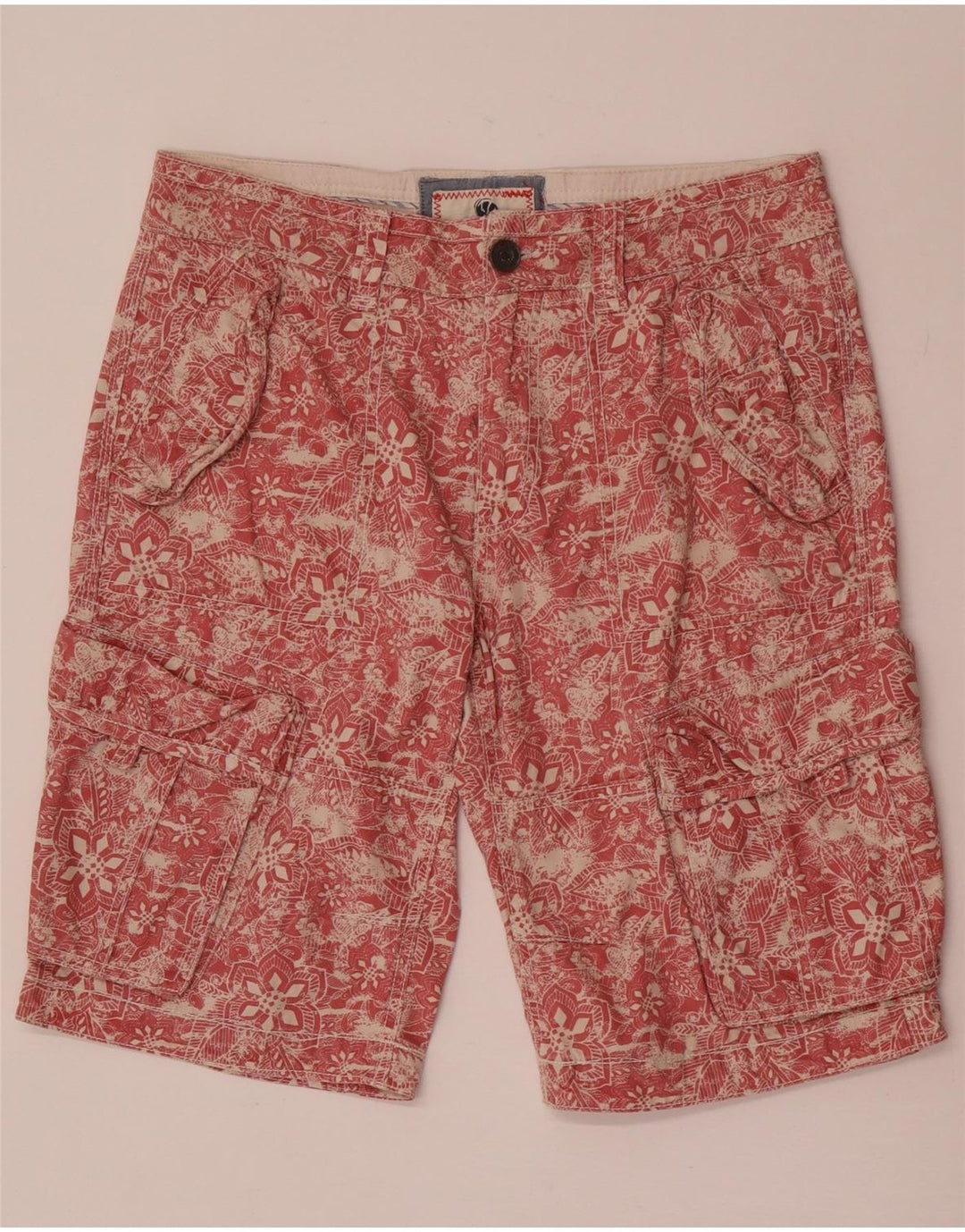 Pantalones cortos cargo para hombre Fat Face W32 Medium Red Floral