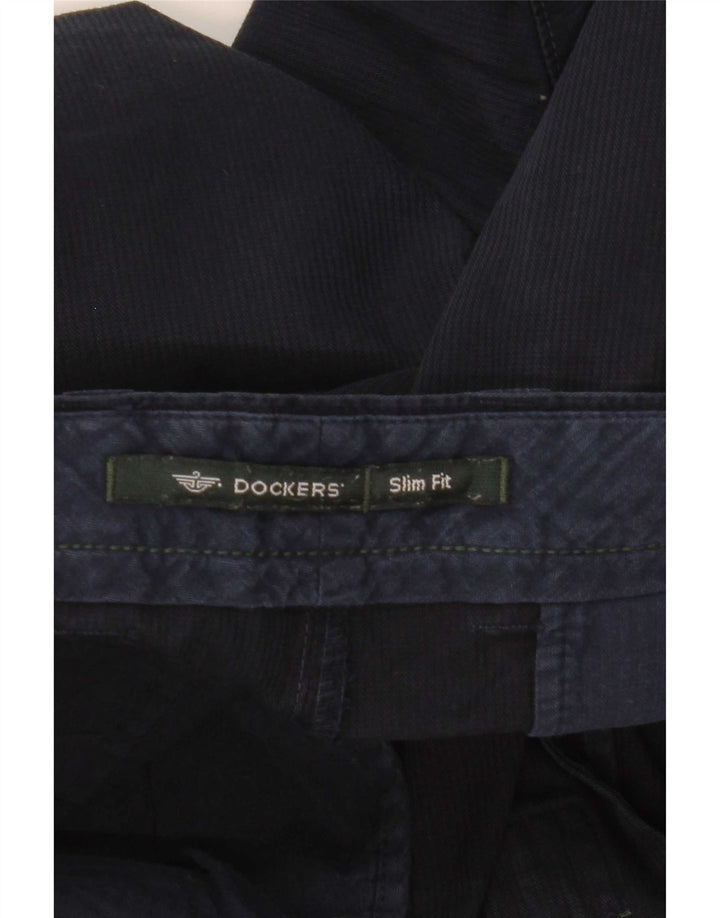 Dockers Pantalones cortos chinos ajustados para hombre W30 Medium Navy Blue