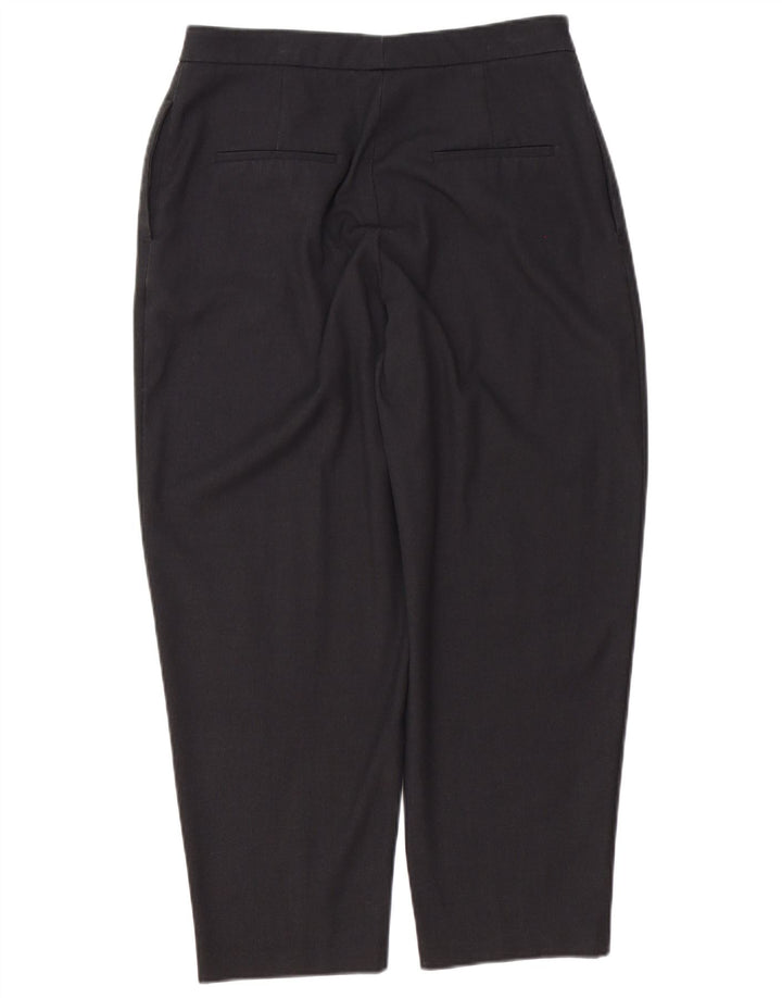 Zara Mujer Pantalón Casual Tapered Mediano W28 L25 Poliéster Gris