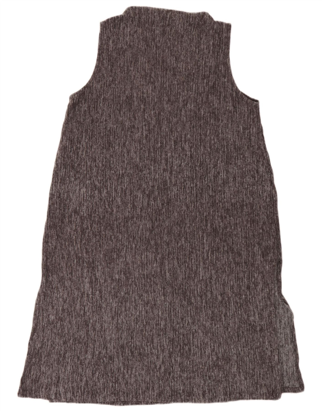 Zara Vestido básico sin mangas para mujer UK 46 Poliéster moteado gris grande