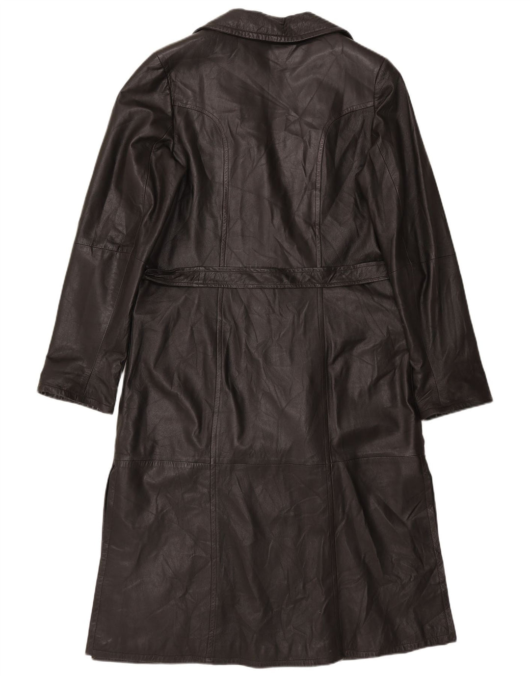 Abrigo de cuero vintage para mujer IT 50 XL cuero marrón