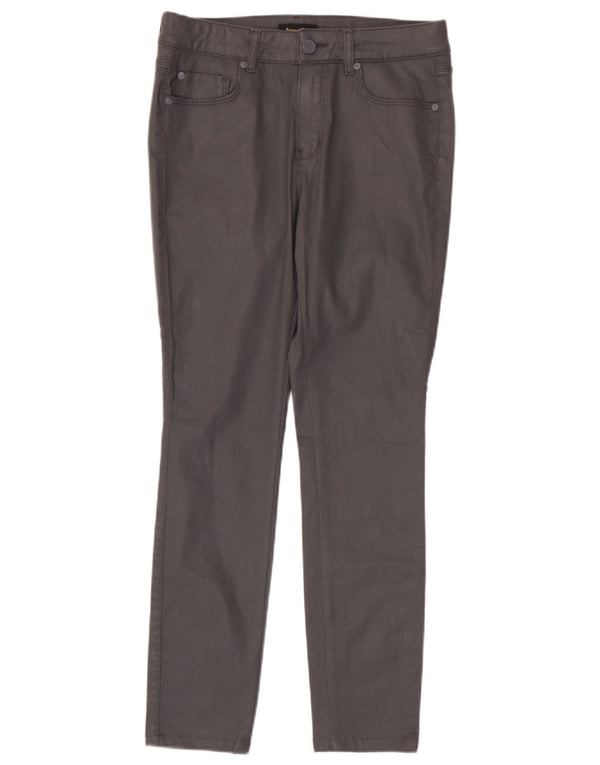 Massimo Dutti Pantalón Casual Slim Mujer EU 38 Small W28 L27 Gris Algodón