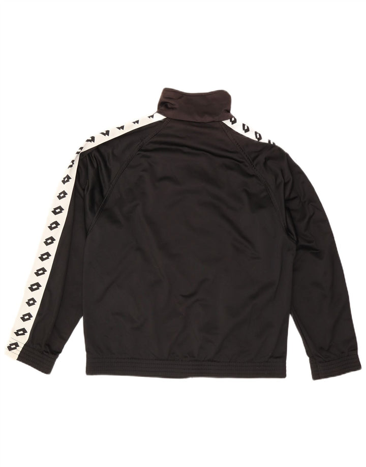 LOTTO Chaqueta superior de chándal con estampado gráfico para hombre Poliéster color block negro pequeño