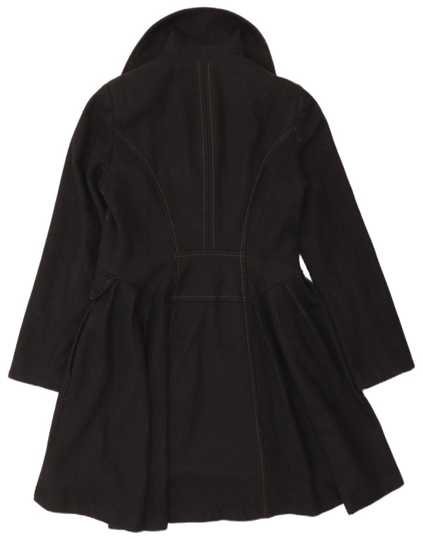 Topshop Abrigo Princesa para Mujer UK 40 Lana Negra Mediana