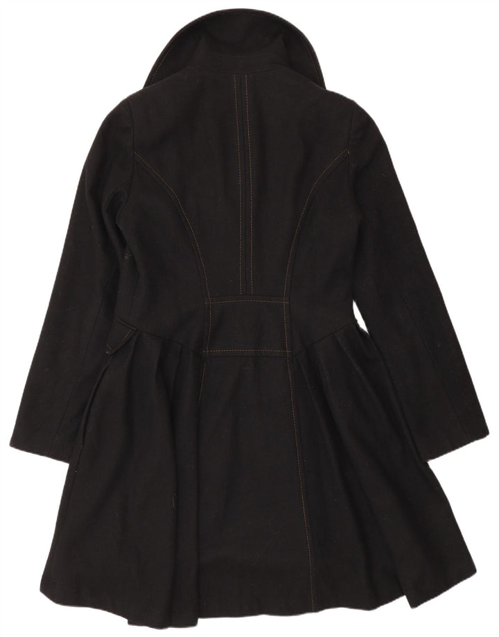 Topshop Abrigo Princesa para Mujer UK 40 Lana Negra Mediana