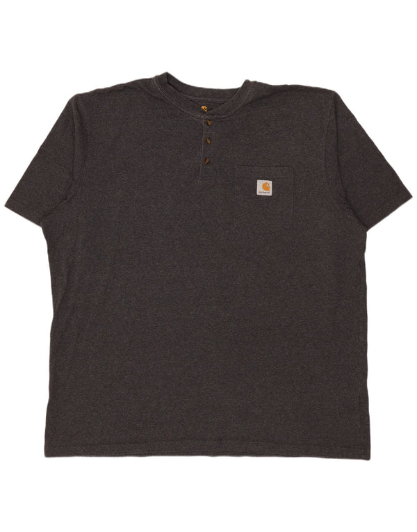 Carhartt Camiseta Original Fit para Hombre Top 2XL Algodón Moteado Gris