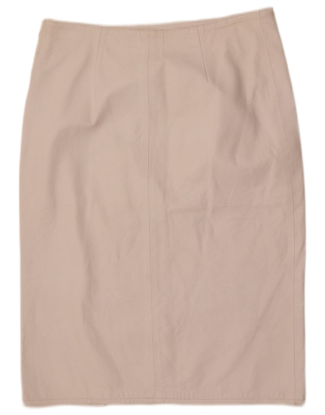 Falda de cuero vintage para mujer IT 48 XL W32 Blanco