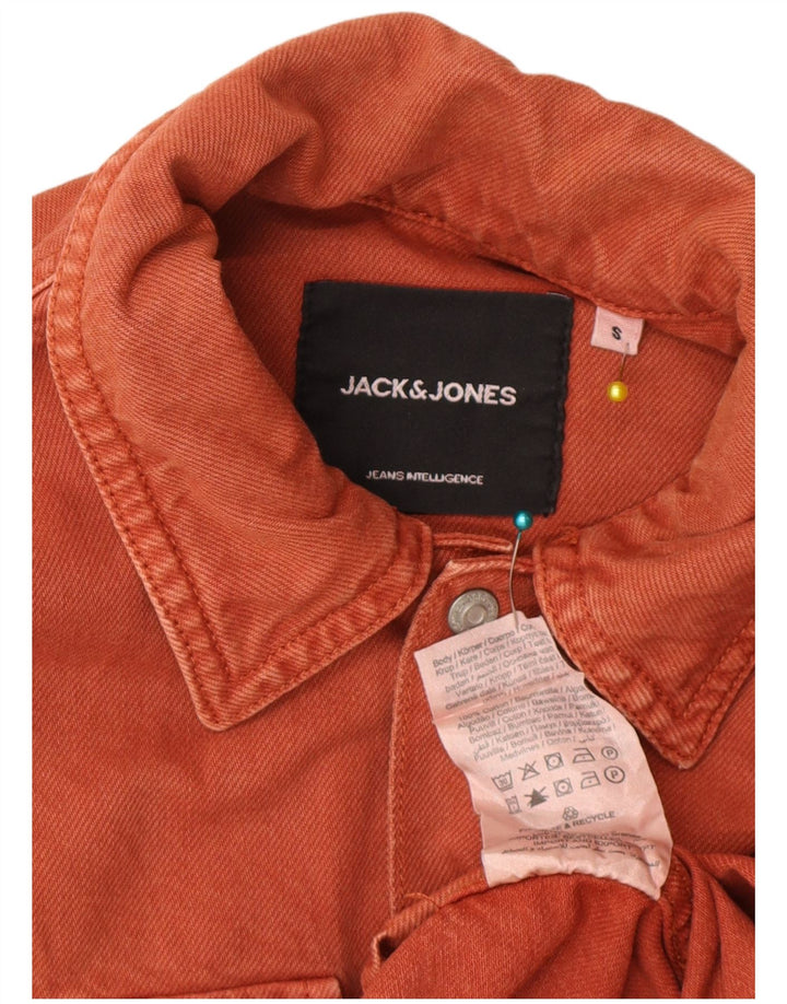 Jack & Jones Hombre Camisa Vaquera Small Marrón Algodón