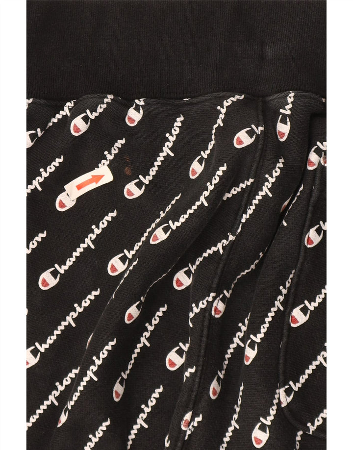 Champion Pantalones De Chándal Con Gráfico De Tejido Inverso Para Hombre Joggers Grande Negro