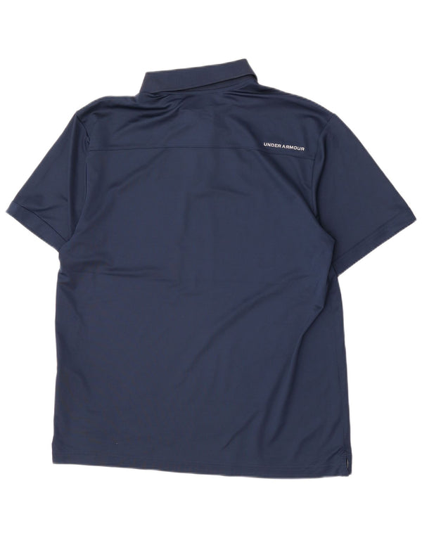 Under Armour Polo Heat Gear para hombre, talla grande, azul marino