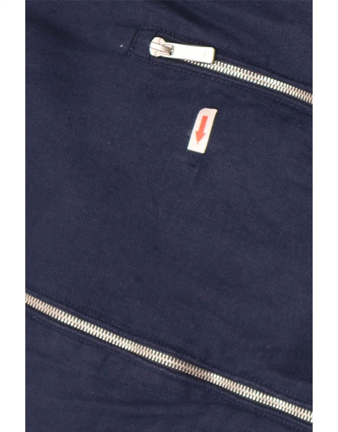 Zara Mens Bomber Jacket UK 40 Large Lino Azul Marino