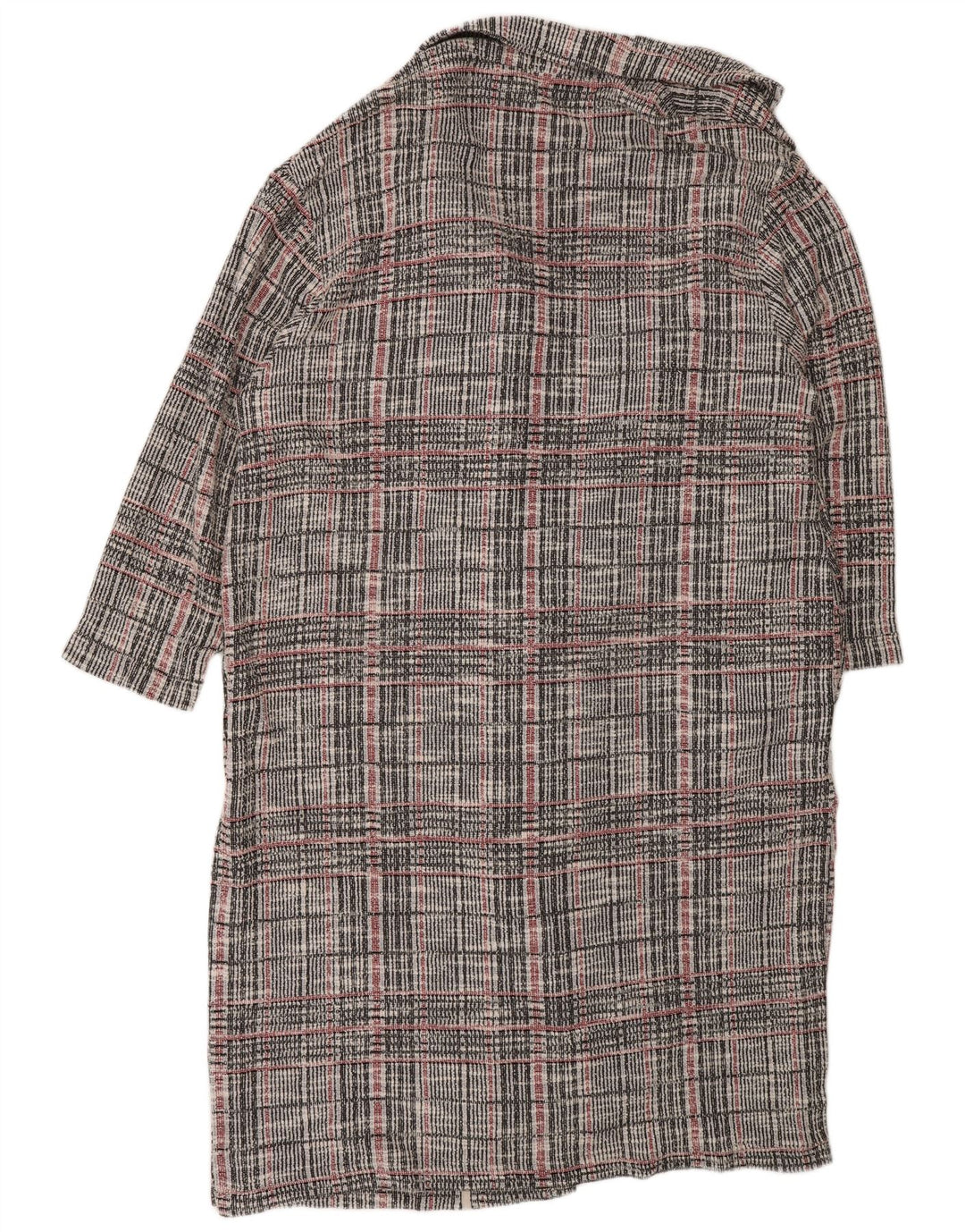 Marks & Spencer Suéter tipo cárdigan largo para mujer UK 22 3XL Gris a cuadros