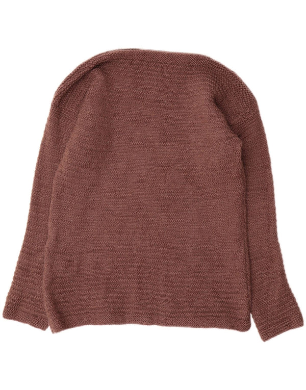 Vintage Womens Boat Neck Jumper Sweater UK 14 Medium Brown