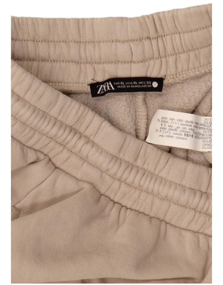 Zara Hombre Shorts Sport XL Algodón Beige