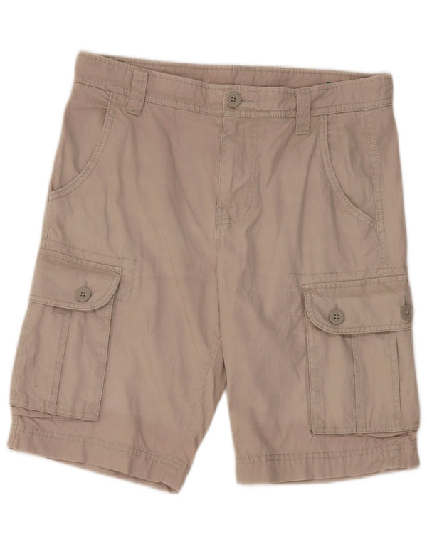 Benetton Shorts Cargo Hombre IT 44 XS W30 Gris Algodón