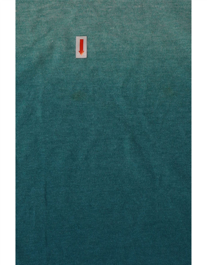 Camiseta de mujer Fat Face de manga larga ES 44 Grande Turquesa Algodón con bloques de color