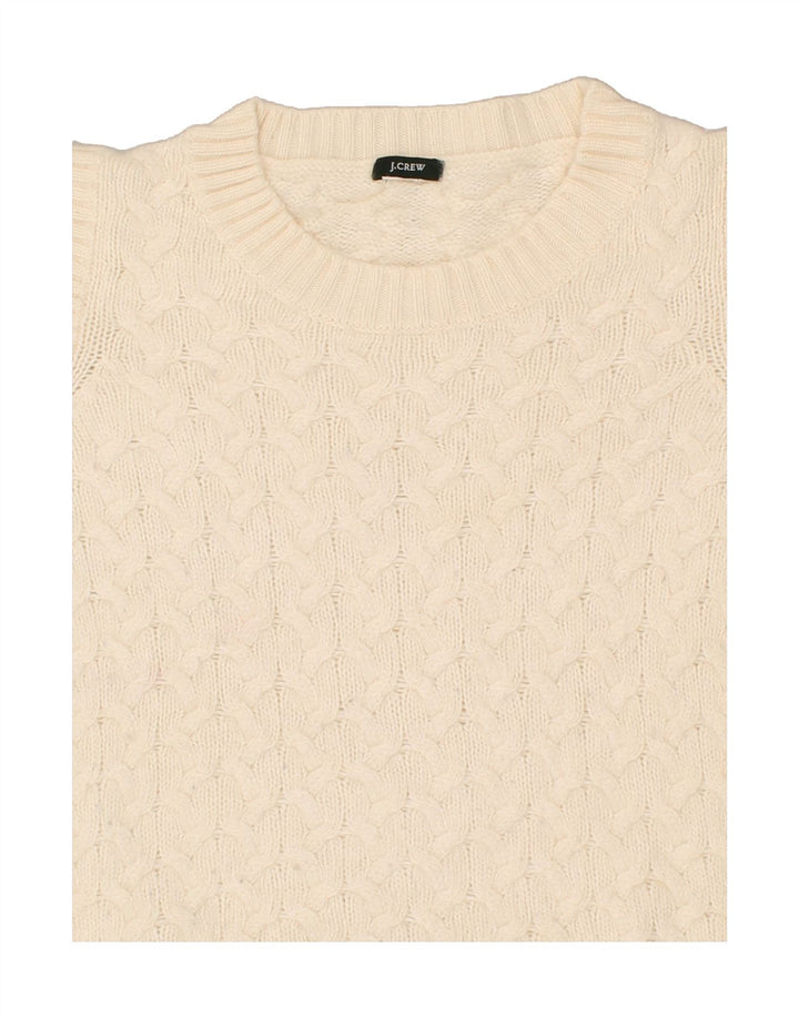 J. CREW Womens Crew Neck Jumper Sweater UK 10 Small Off White | Vintage J. Crew | Thrift | Second-Hand J. Crew | Used Clothing | Messina Hembry 