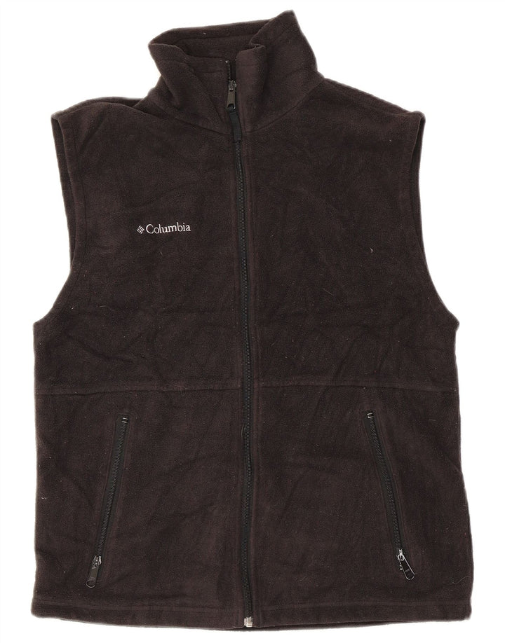Columbia Chaleco polar para hombre ES 36 Pequeño poliéster gris
