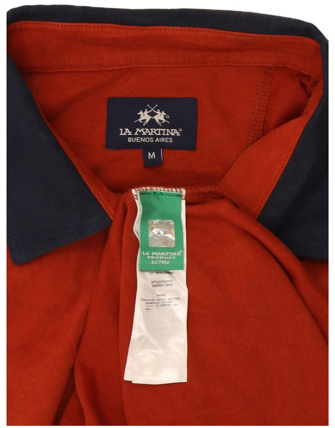 La Martina Polo Manga Larga Hombre Algodón Rojo Medio