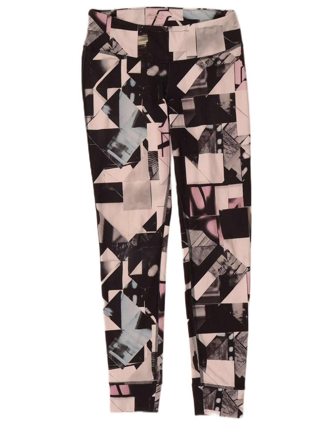 Reebok Leggings para mujer UK 8/10 Small Multicolor Geométrico Poliéster
