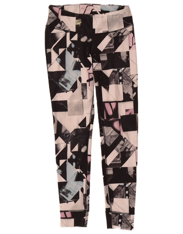 Reebok Leggings para mujer UK 8/10 Small Multicolor Geométrico Poliéster