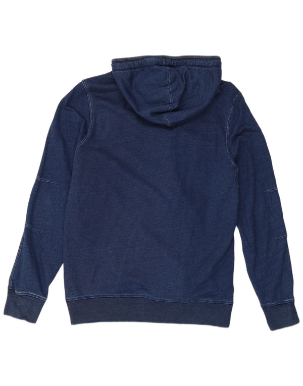 Fat Face Sudadera con capucha y cremallera para hombre XL Algodón azul marino
