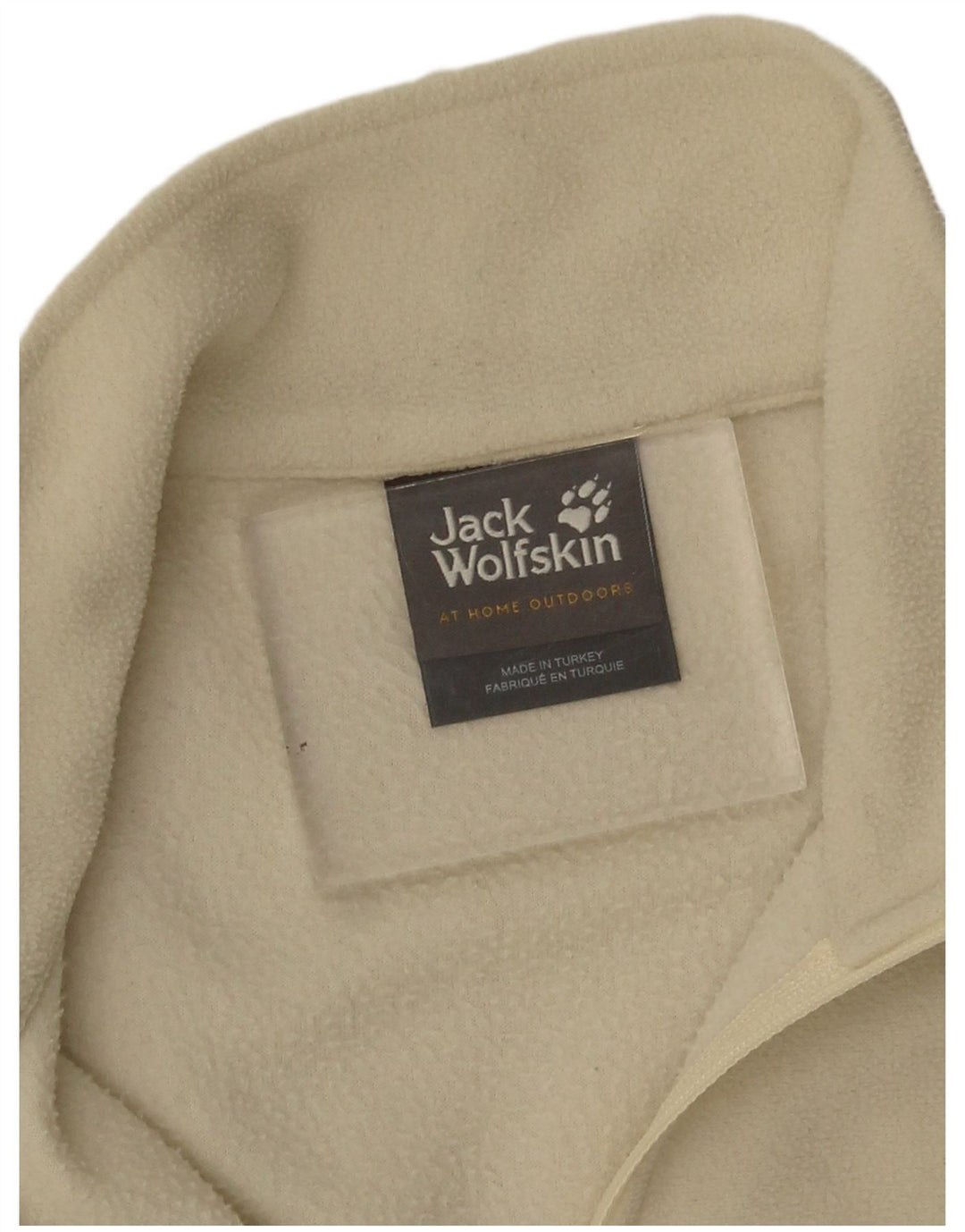 Jack Wolfskin Jersey polar con cremallera y cuello para mujer UK 42 Poliéster beige medio