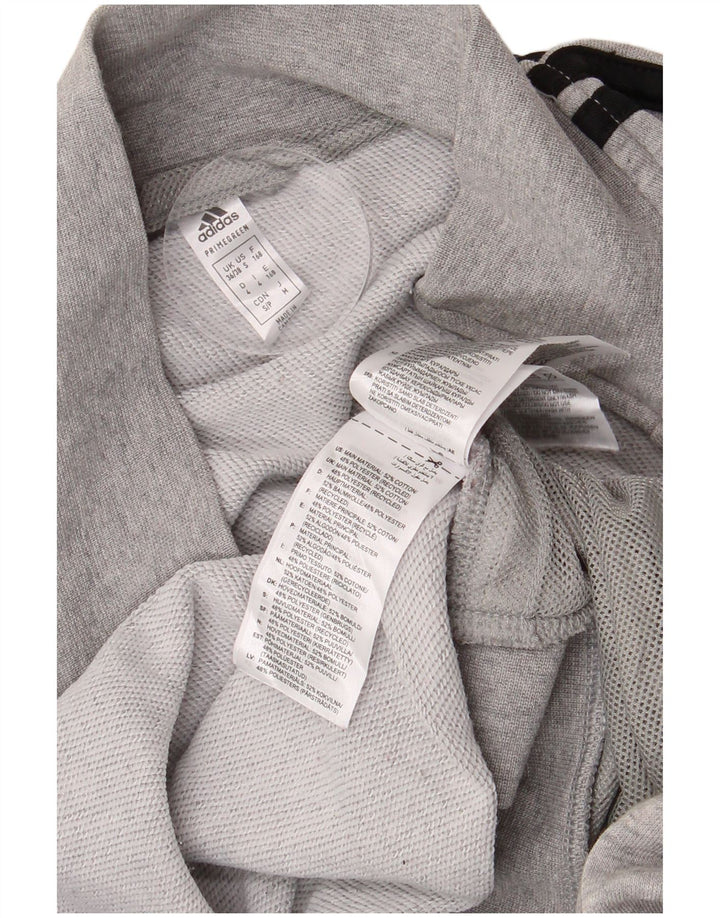 ADIDAS - Chaqueta de chándal para hombre, talla 36/38, algodón moteado gris pequeño