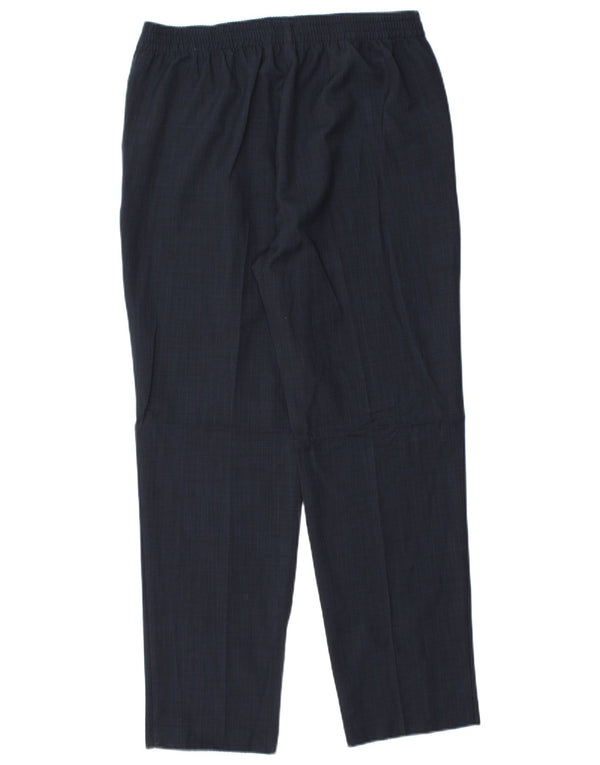 Marks & Spencer Pantalones de traje cónicos para mujer UK 12 Medium W30 L27 Azul marino