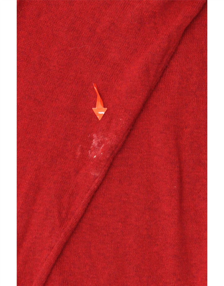 SUPERDRY Jersey con cuello en V para hombre, talla grande, algodón rojo